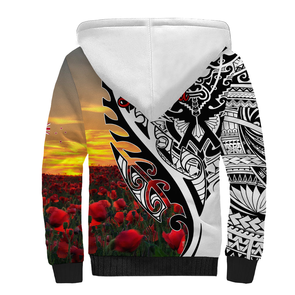 Personalised New Zealand Waitangi and ANZAC day Sherpa Hoodie