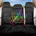 Personalised New Zealand Wellington Pride Back Car Seat Cover Maori Fern with Pride Flag 2024