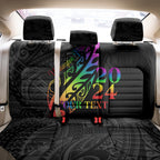 Personalised New Zealand Wellington Pride Back Car Seat Cover Maori Fern with Pride Flag 2024
