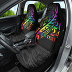 Personalised New Zealand Wellington Pride Car Seat Cover Maori Fern with Pride Flag 2024