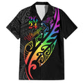Personalised New Zealand Wellington Pride Hawaiian Shirt Maori Fern with Pride Flag 2024