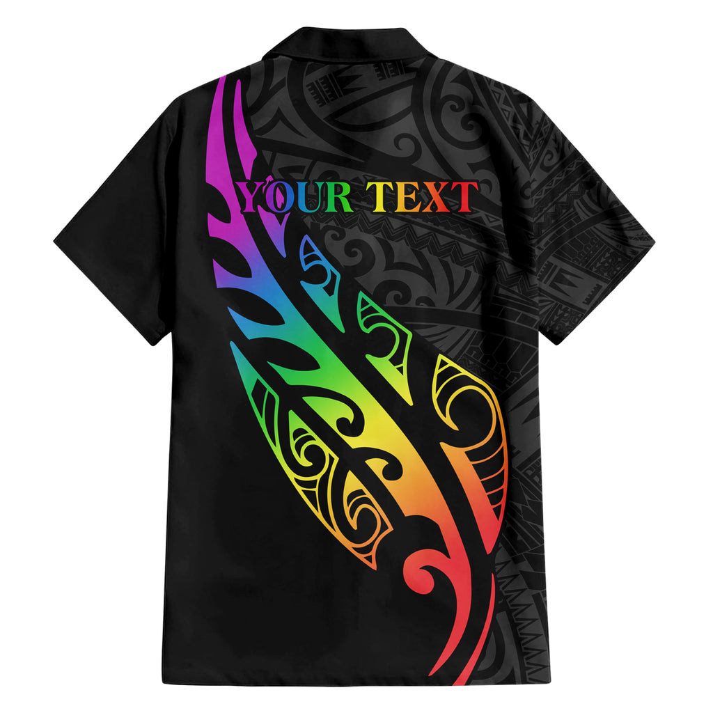 Personalised New Zealand Wellington Pride Hawaiian Shirt Maori Fern with Pride Flag 2024
