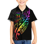 Personalised New Zealand Wellington Pride Hawaiian Shirt Maori Fern with Pride Flag 2024