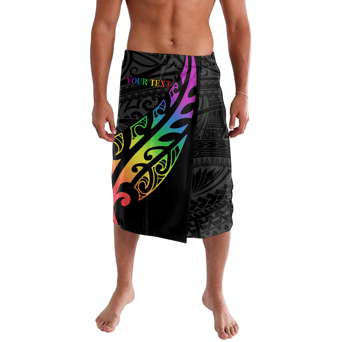 Personalised New Zealand Wellington Pride Lavalava Maori Fern with Pride Flag 2024