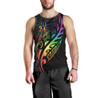 Personalised New Zealand Wellington Pride Men Tank Top Maori Fern with Pride Flag 2024