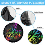 Personalised New Zealand Wellington Pride Spare Tire Cover Maori Fern with Pride Flag 2024