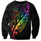 Personalised New Zealand Wellington Pride Sweatshirt Maori Fern with Pride Flag 2024