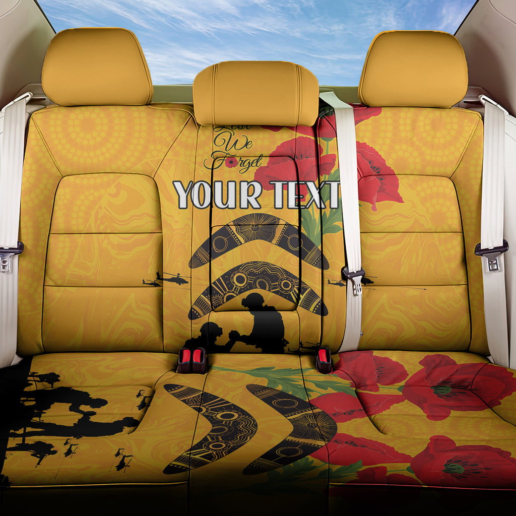 Australia Matildas Soccer ANZAC Custom Back Car Seat Cover Gallipoli Soldier With Aboriginal Dots Art