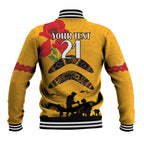 Australia Matildas Soccer ANZAC Custom Baseball Jacket Gallipoli Soldier With Aboriginal Dots Art
