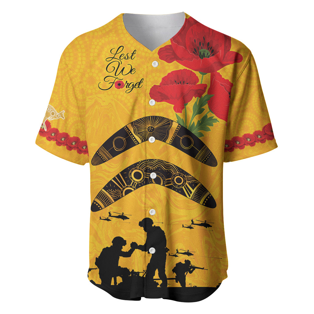 Australia Matildas Soccer ANZAC Custom Baseball Jersey Gallipoli Soldier With Aboriginal Dots Art