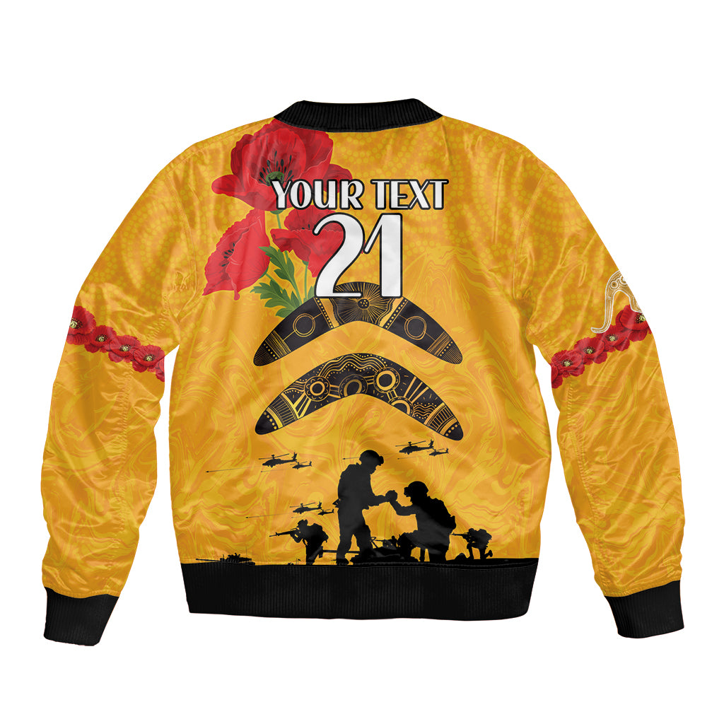 Australia Matildas Soccer ANZAC Custom Bomber Jacket Gallipoli Soldier With Aboriginal Dots Art