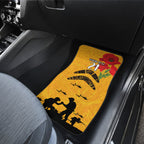 Australia Matildas Soccer ANZAC Custom Car Mats Gallipoli Soldier With Aboriginal Dots Art