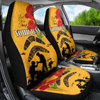 Australia Matildas Soccer ANZAC Custom Car Seat Cover Gallipoli Soldier With Aboriginal Dots Art