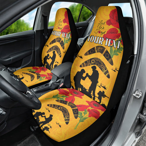 Australia Matildas Soccer ANZAC Custom Car Seat Cover Gallipoli Soldier With Aboriginal Dots Art