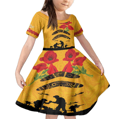 Australia Matildas Soccer ANZAC Custom Family Matching Mermaid Dress and Hawaiian Shirt Gallipoli Soldier With Aboriginal Dots Art