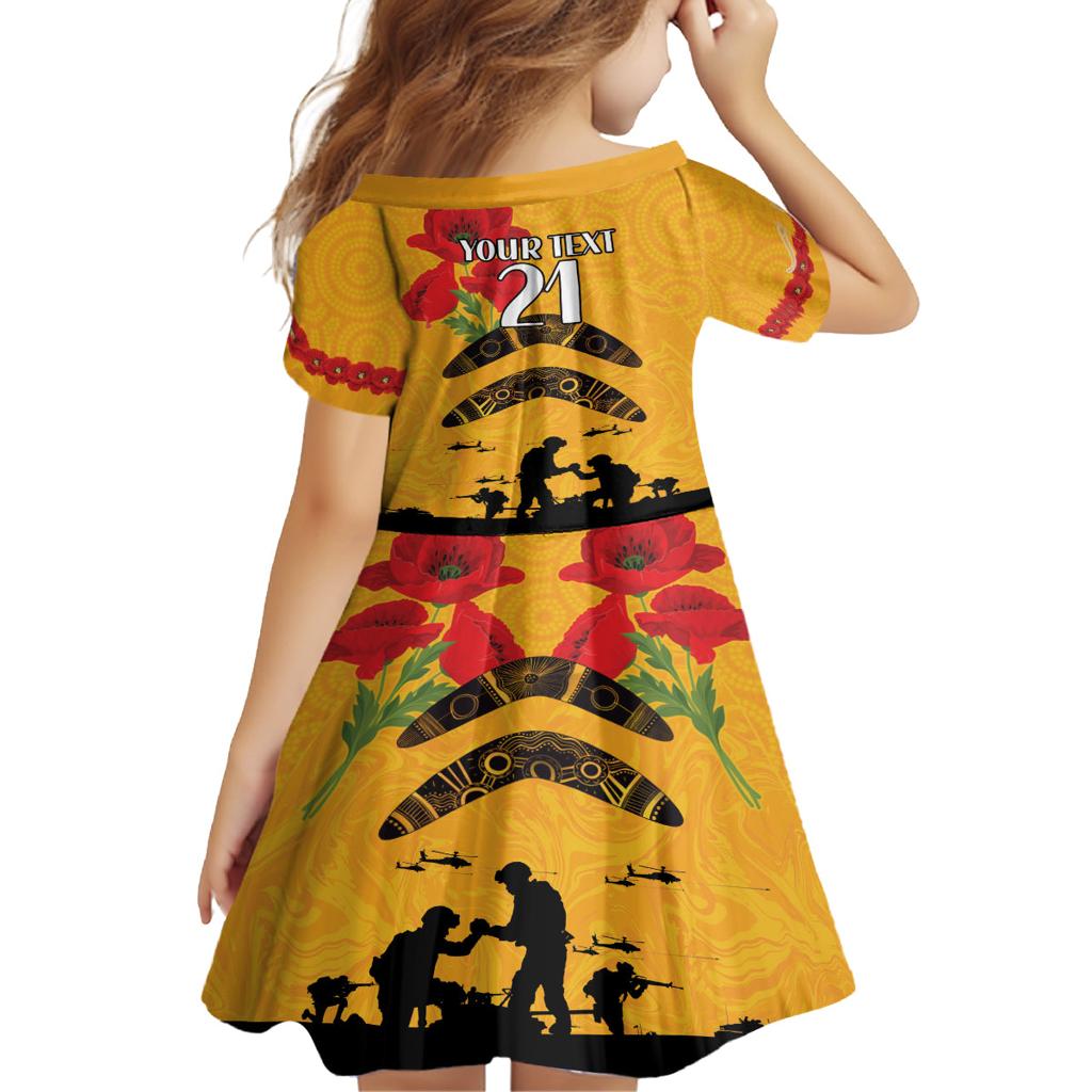 Australia Matildas Soccer ANZAC Custom Family Matching Off Shoulder Long Sleeve Dress and Hawaiian Shirt Gallipoli Soldier With Aboriginal Dots Art
