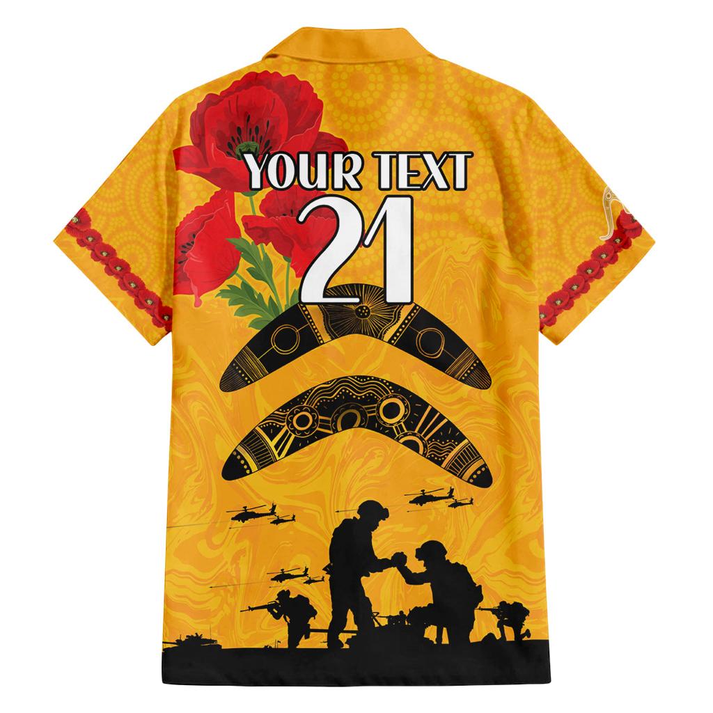 Australia Matildas Soccer ANZAC Custom Family Matching Off Shoulder Long Sleeve Dress and Hawaiian Shirt Gallipoli Soldier With Aboriginal Dots Art