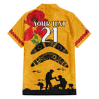 Australia Matildas Soccer ANZAC Custom Family Matching Summer Maxi Dress and Hawaiian Shirt Gallipoli Soldier With Aboriginal Dots Art