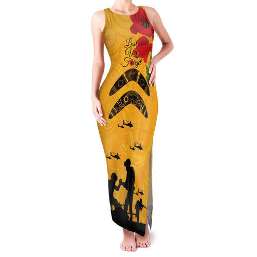 Australia Matildas Soccer ANZAC Custom Family Matching Tank Maxi Dress and Hawaiian Shirt Gallipoli Soldier With Aboriginal Dots Art