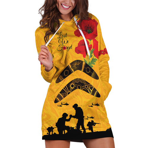 Australia Matildas Soccer ANZAC Custom Hoodie Dress Gallipoli Soldier With Aboriginal Dots Art