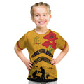 Australia Matildas Soccer ANZAC Custom Kid T Shirt Gallipoli Soldier With Aboriginal Dots Art
