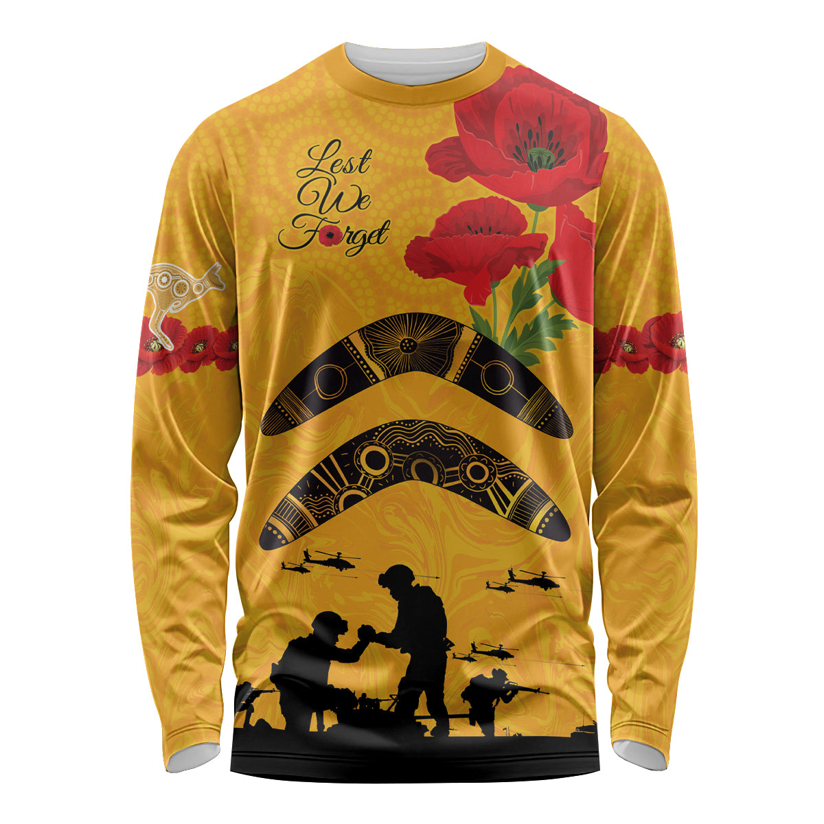 Australia Matildas Soccer ANZAC Custom Long Sleeve Shirt Gallipoli Soldier With Aboriginal Dots Art