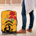 Australia Matildas Soccer ANZAC Custom Luggage Cover Gallipoli Soldier With Aboriginal Dots Art