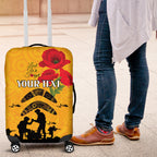 Australia Matildas Soccer ANZAC Custom Luggage Cover Gallipoli Soldier With Aboriginal Dots Art