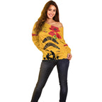 Australia Matildas Soccer ANZAC Custom Off Shoulder Sweater Gallipoli Soldier With Aboriginal Dots Art