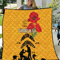 Australia Matildas Soccer ANZAC Custom Quilt Gallipoli Soldier With Aboriginal Dots Art