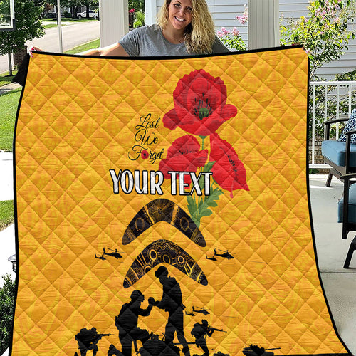 Australia Matildas Soccer ANZAC Custom Quilt Gallipoli Soldier With Aboriginal Dots Art