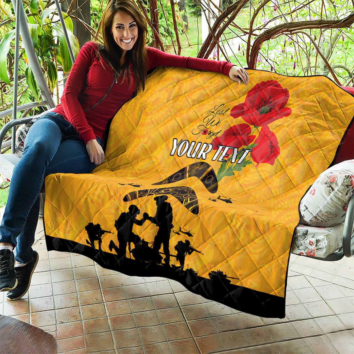 Australia Matildas Soccer ANZAC Custom Quilt Gallipoli Soldier With Aboriginal Dots Art