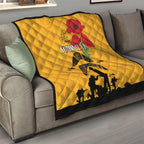 Australia Matildas Soccer ANZAC Custom Quilt Gallipoli Soldier With Aboriginal Dots Art