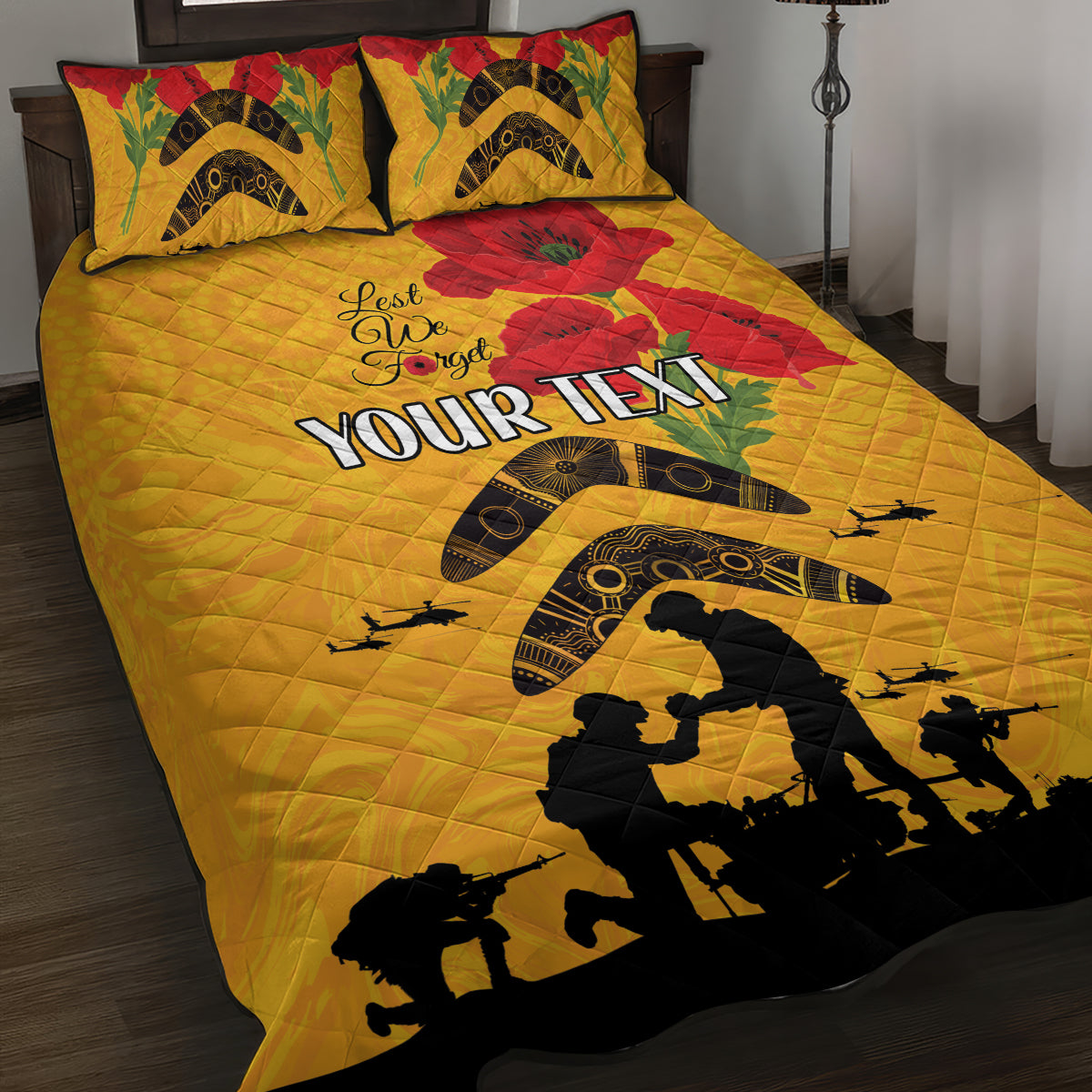 Australia Matildas Soccer ANZAC Custom Quilt Bed Set Gallipoli Soldier With Aboriginal Dots Art