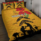 Australia Matildas Soccer ANZAC Custom Quilt Bed Set Gallipoli Soldier With Aboriginal Dots Art