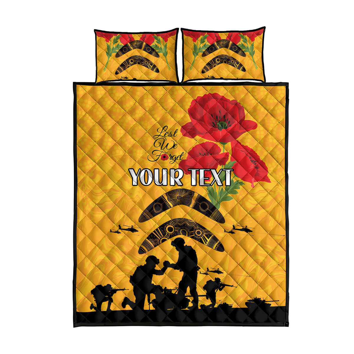 Australia Matildas Soccer ANZAC Custom Quilt Bed Set Gallipoli Soldier With Aboriginal Dots Art