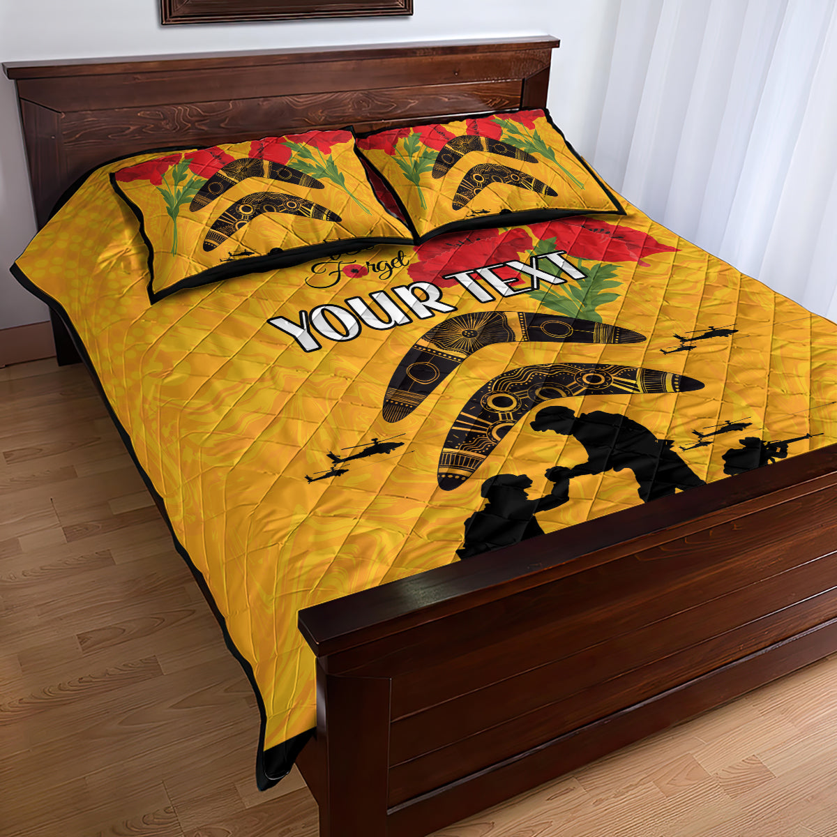 Australia Matildas Soccer ANZAC Custom Quilt Bed Set Gallipoli Soldier With Aboriginal Dots Art