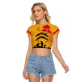 Australia Matildas Soccer ANZAC Custom Raglan Cropped T Shirt Gallipoli Soldier With Aboriginal Dots Art