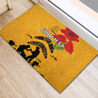 Australia Matildas Soccer ANZAC Custom Rubber Doormat Gallipoli Soldier With Aboriginal Dots Art