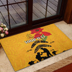 Australia Matildas Soccer ANZAC Custom Rubber Doormat Gallipoli Soldier With Aboriginal Dots Art
