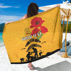 Australia Matildas Soccer ANZAC Custom Sarong Gallipoli Soldier With Aboriginal Dots Art