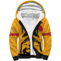 Australia Matildas Soccer ANZAC Custom Sherpa Hoodie Gallipoli Soldier With Aboriginal Dots Art