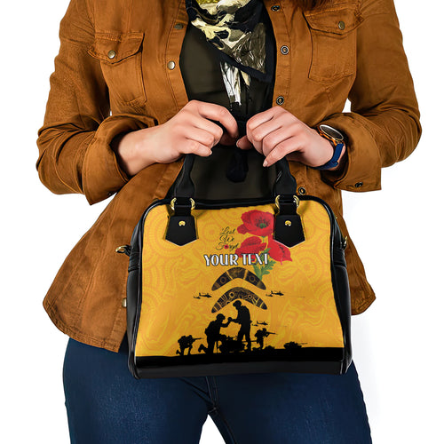 Australia Matildas Soccer ANZAC Custom Shoulder Handbag Gallipoli Soldier With Aboriginal Dots Art