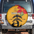 Australia Matildas Soccer ANZAC Custom Spare Tire Cover Gallipoli Soldier With Aboriginal Dots Art