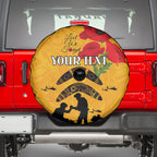 Australia Matildas Soccer ANZAC Custom Spare Tire Cover Gallipoli Soldier With Aboriginal Dots Art