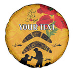 Australia Matildas Soccer ANZAC Custom Spare Tire Cover Gallipoli Soldier With Aboriginal Dots Art