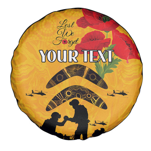 Australia Matildas Soccer ANZAC Custom Spare Tire Cover Gallipoli Soldier With Aboriginal Dots Art