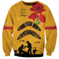 Australia Matildas Soccer ANZAC Custom Sweatshirt Gallipoli Soldier With Aboriginal Dots Art