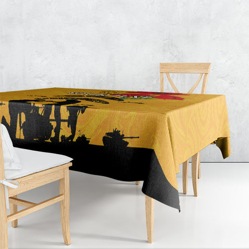 Australia Matildas Soccer ANZAC Custom Tablecloth Gallipoli Soldier With Aboriginal Dots Art