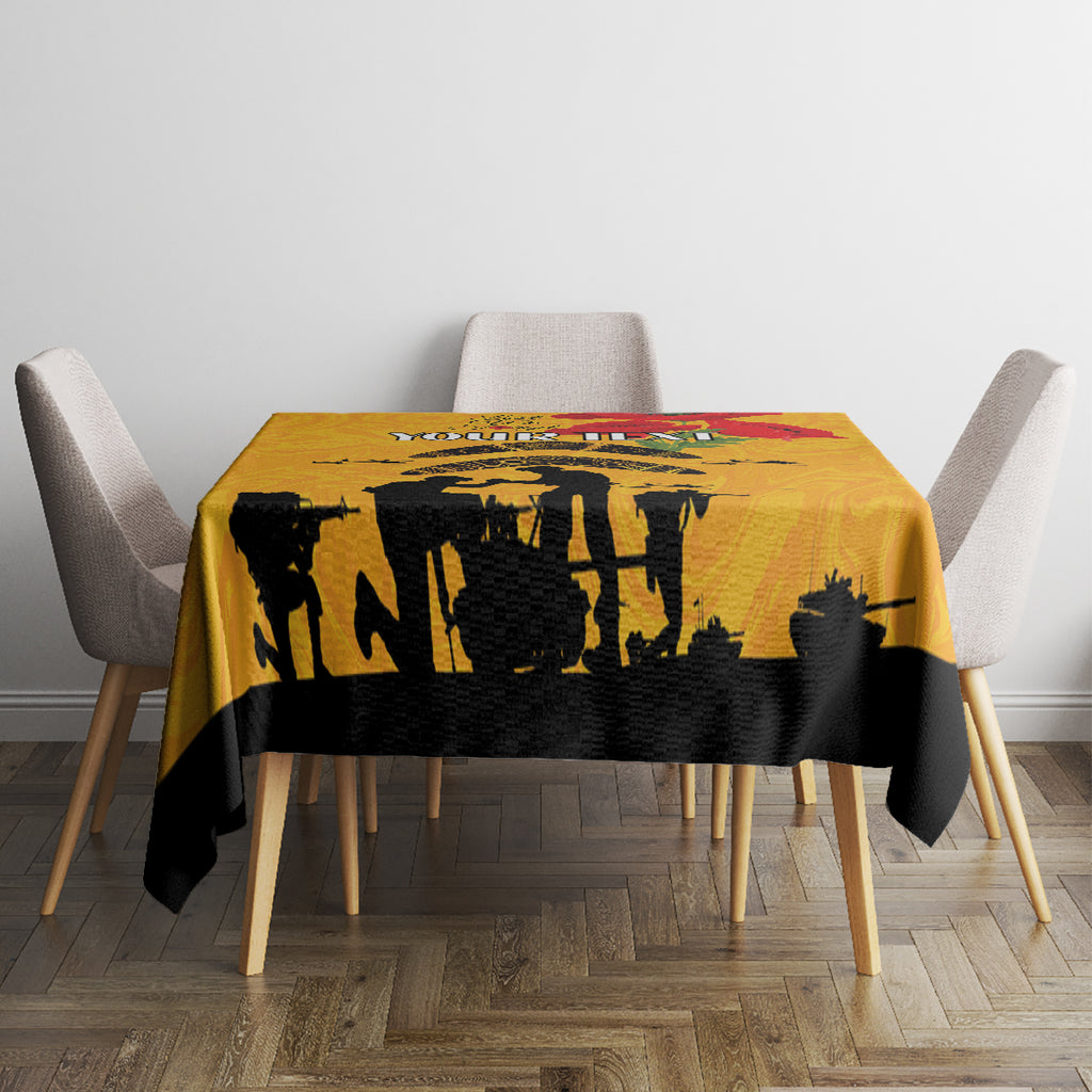 Australia Matildas Soccer ANZAC Custom Tablecloth Gallipoli Soldier With Aboriginal Dots Art